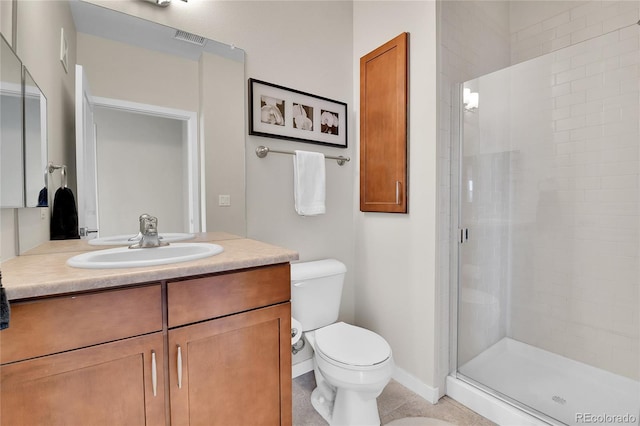 13598 Via Varra Unit 301, Broomfield, CO 80020 - full bath featuring vanity, a shower stall, and tile patterned flooring