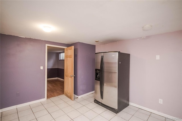 200 Garrison St, Lakewood, CO 80226 - kitchen featuring stainless steel fridge with ice dispenser and light tile patterned floors