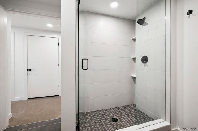 bathroom with walk in shower