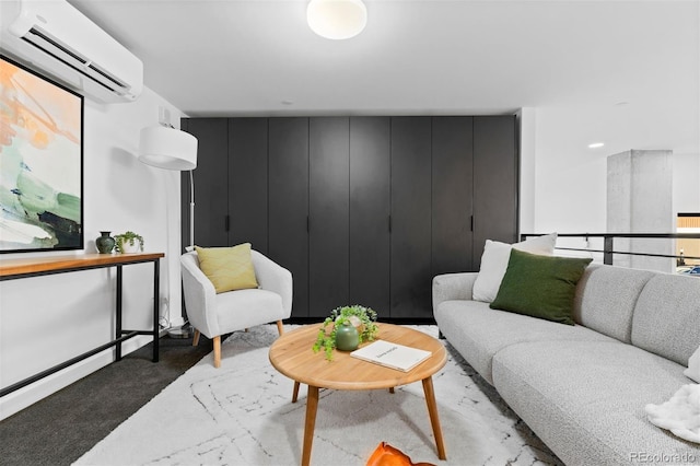 living room featuring a wall unit AC