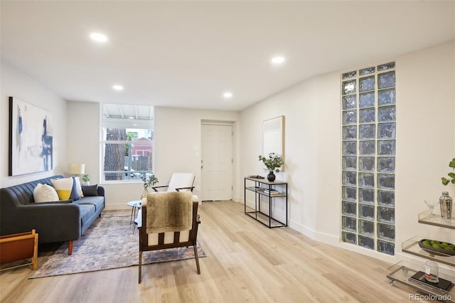 2121 W 33rd Ave, Denver, CO 80211 - living area featuring light wood finished floors and recessed lighting