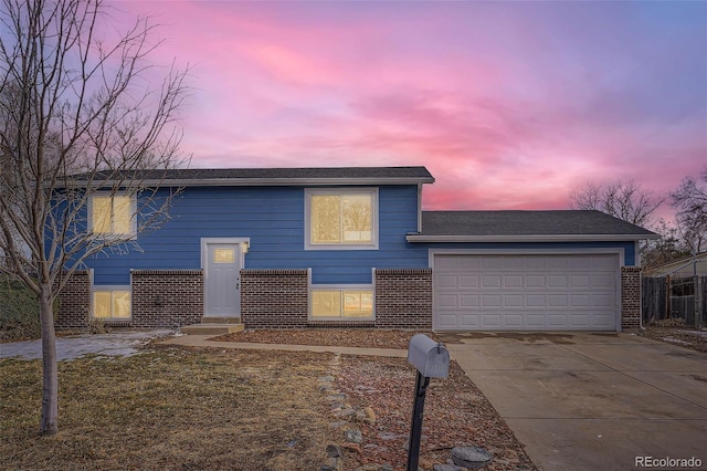 view of front of house featuring a garage