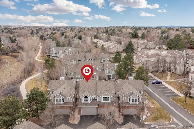 bird's eye view featuring a residential view