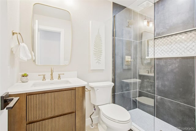 9810 Venneford Ranch Rd, Highlands Ranch, CO 80126 - full bath with vanity and a shower stall
