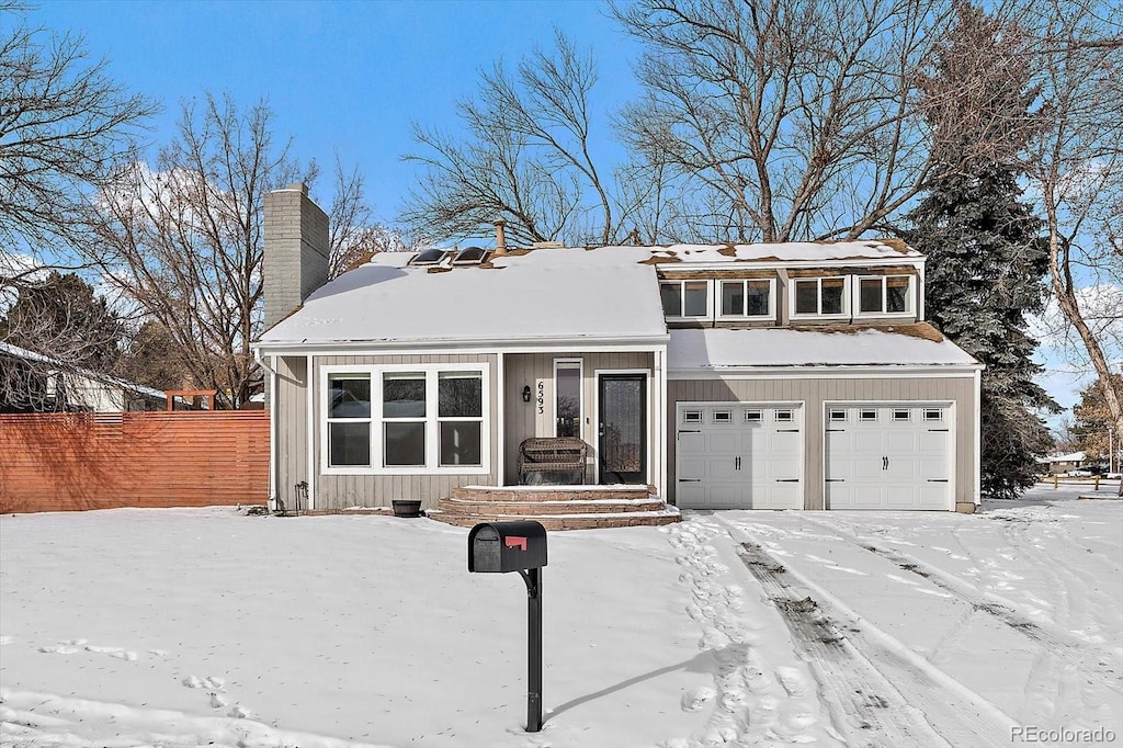 view of front of house featuring a garage