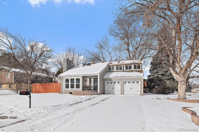 view of front of home featuring a garage