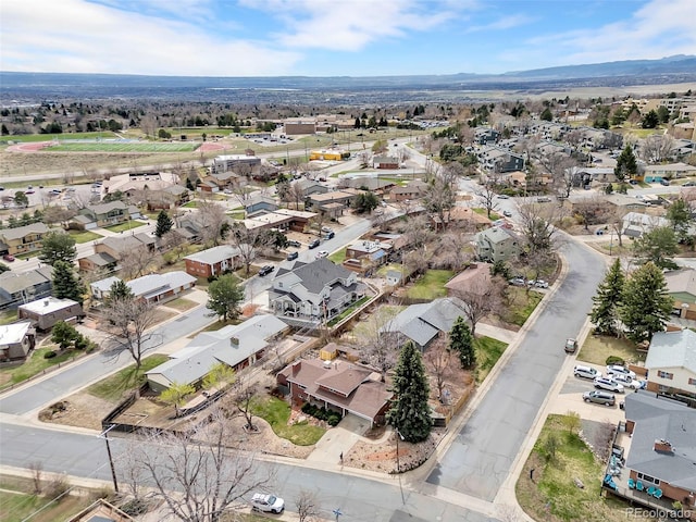 bird's eye view featuring a residential view