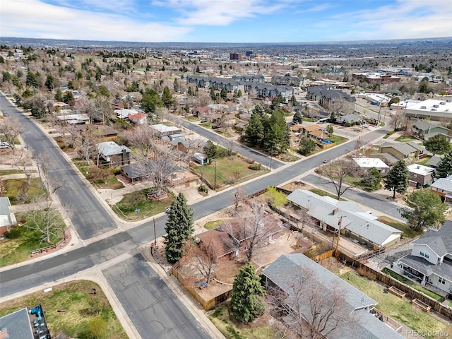 drone / aerial view featuring a residential view
