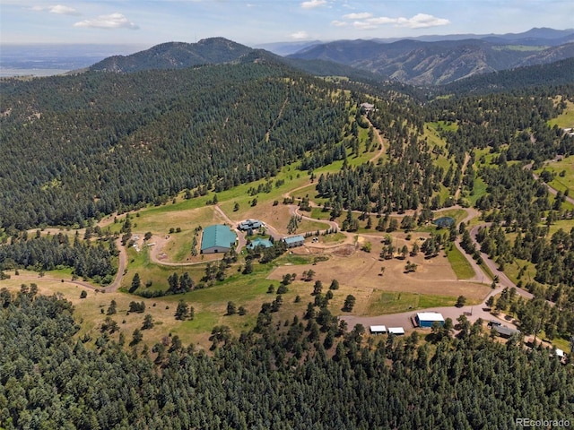 aerial view featuring a mountain view