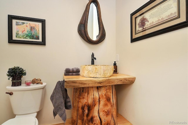 bathroom with toilet and sink