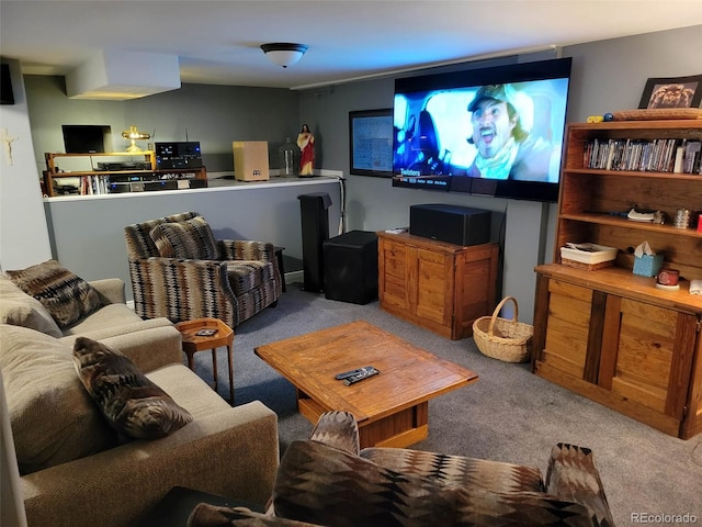 view of carpeted living room