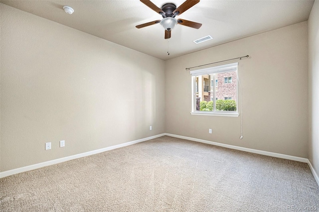 1144 Rockhurst Dr Unit 105, Highlands Ranch, CO 80129 - carpeted empty room with a ceiling fan, baseboards, and a smoke detector
