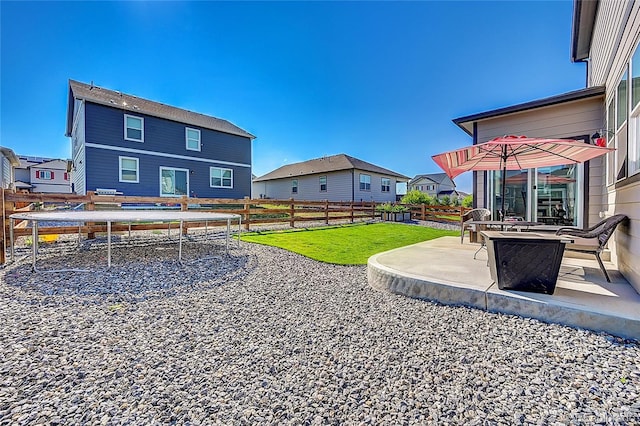 view of yard with a patio area