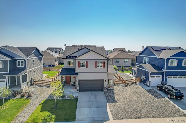 view of front facade with a garage