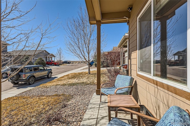 exterior space with a residential view