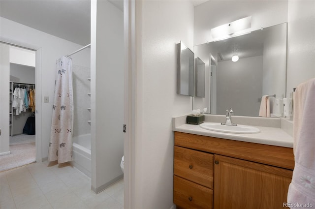5082 Masheena Ln Unit 4, Colorado Springs, CO 80917 - full bathroom featuring vanity, shower / tub combo with curtain, and toilet