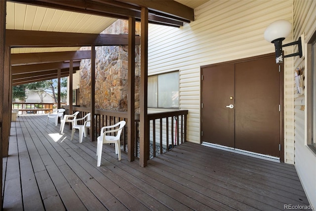 5082 Masheena Ln Unit 4, Colorado Springs, CO 80917 - view of wooden deck