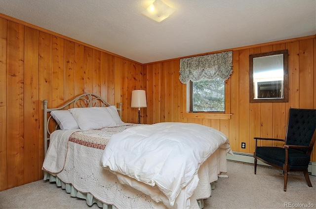 28453 County Road 337, Buena Vista, CO 81211 - bedroom featuring light colored carpet and wood walls