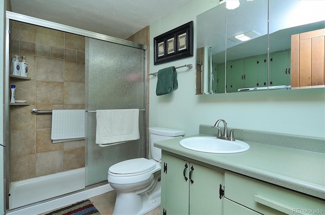 28453 County Road 337, Buena Vista, CO 81211 - bathroom with toilet, a shower stall, and vanity
