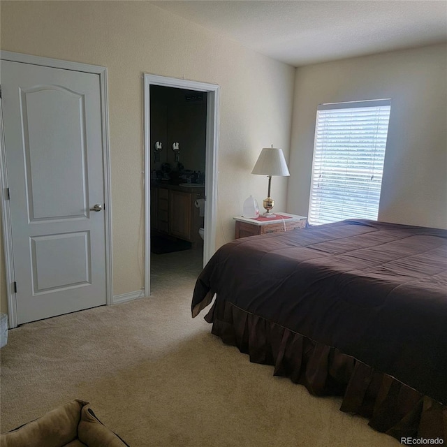 view of carpeted bedroom