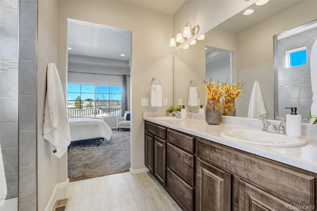 bathroom with vanity