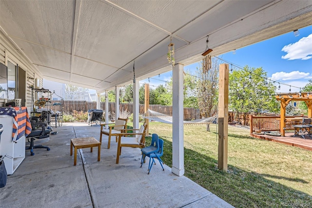 15685 E 50th Ave, Denver, CO 80239 - view of patio featuring a wooden deck and a fenced backyard