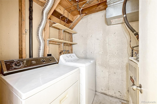 laundry area featuring washer and dryer