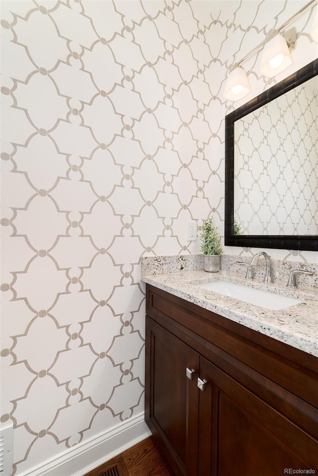 bathroom featuring vanity