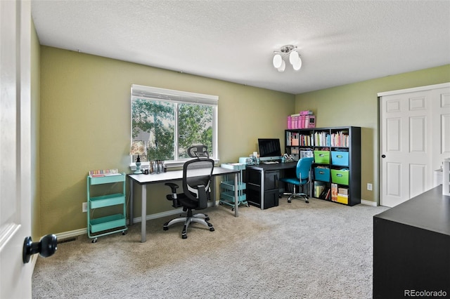 879 Quintana Ln, Erie, CO 80516 - carpeted office space with a textured ceiling and baseboards