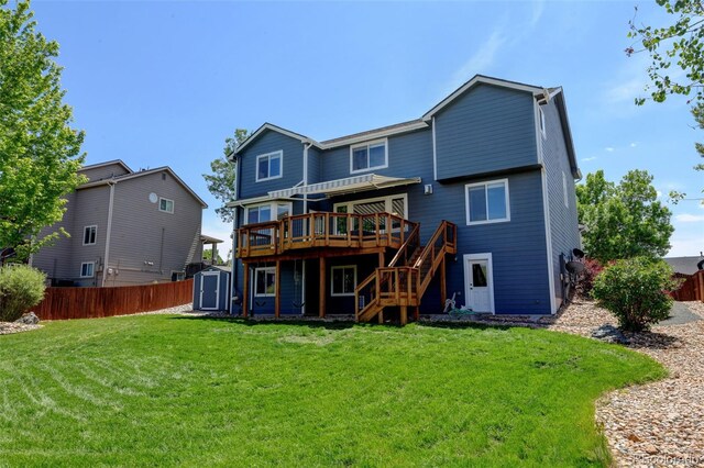 879 Quintana Ln, Erie, CO 80516 - back of house with a deck and stairs