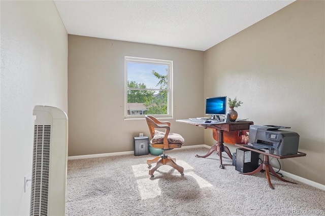 2173 S Ouray St, Aurora, CO 80013 - carpeted home office featuring a heating unit and baseboards