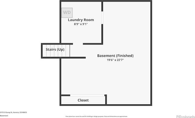 2173 S Ouray St, Aurora, CO 80013 - view of floor plan / room layout