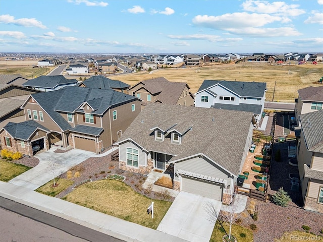 bird's eye view featuring a residential view