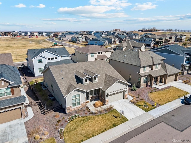 drone / aerial view featuring a residential view