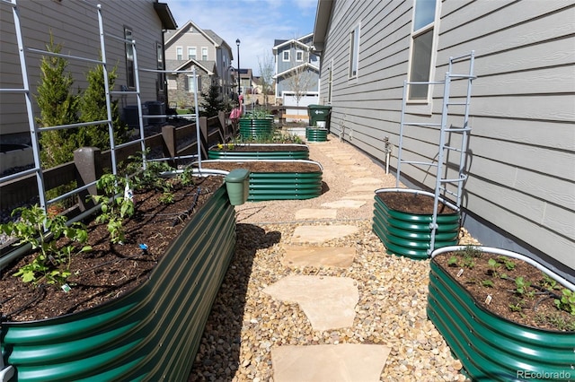 14160 Ivanhoe St, Thornton, CO 80602 - view of yard featuring a vegetable garden and a residential view