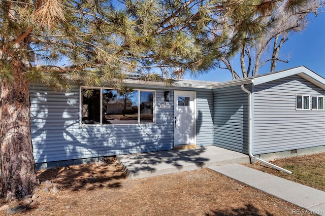 ranch-style home with crawl space