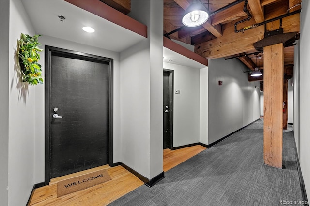 foyer entrance with baseboards