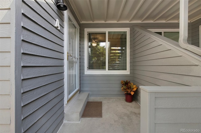 view of doorway to property