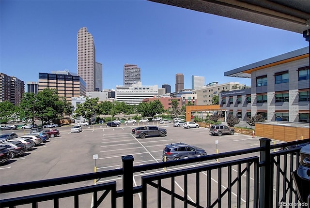 balcony featuring a view of city