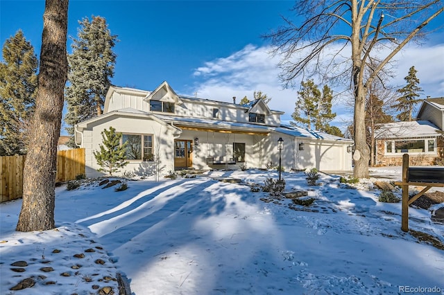 view of front of house featuring a garage