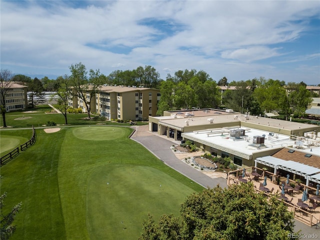 bird's eye view of a local golf course