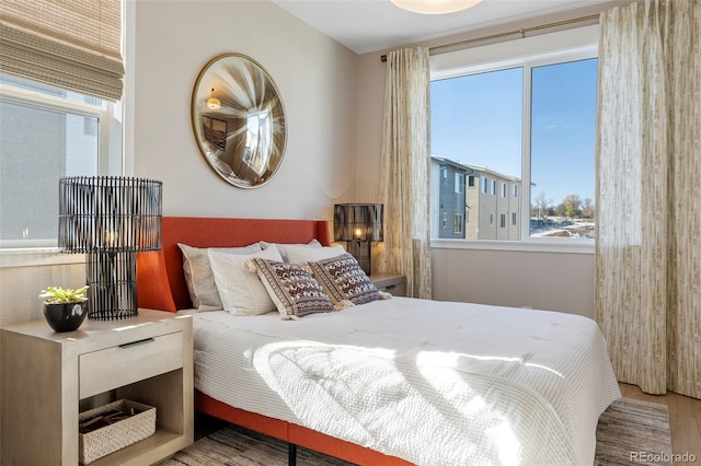 bedroom featuring hardwood / wood-style flooring