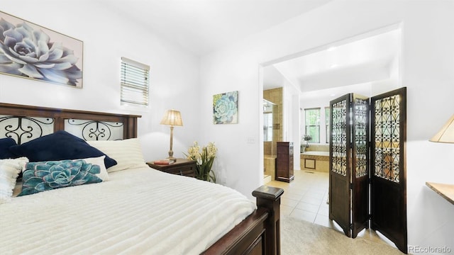 10328 Bluffmont Dr, Lone Tree, CO 80124 - bedroom with light tile patterned floors and ensuite bathroom