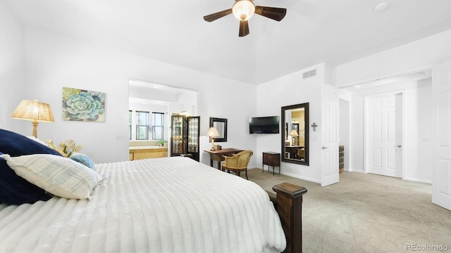 10328 Bluffmont Dr, Lone Tree, CO 80124 - bedroom featuring carpet floors and ceiling fan