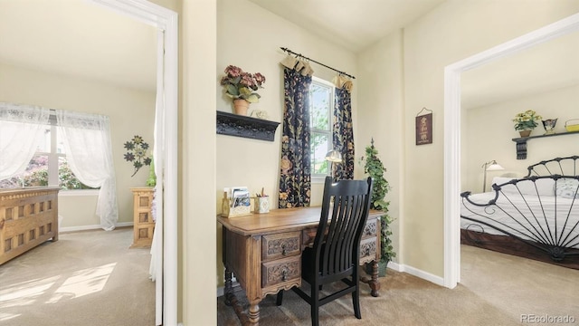 10328 Bluffmont Dr, Lone Tree, CO 80124 - carpeted home office with healthy amount of natural light