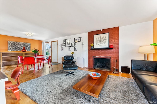 6267 S Josephine Way, Centennial, CO 80121 - living room with wood finished floors and a fireplace