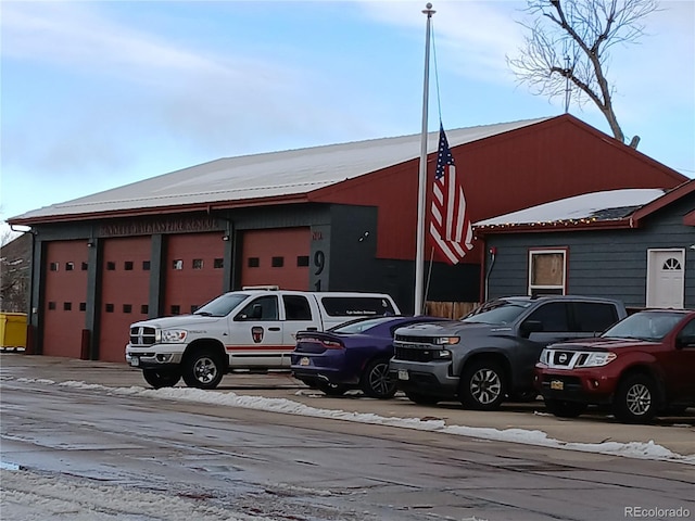 view of property featuring a garage