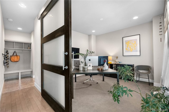 9154 E 37th Ave, Denver, CO 80238 - office with recessed lighting and wood finished floors