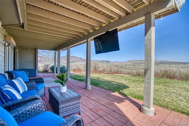 4142 S Deframe Ct, Morrison, CO 80465 - view of patio with an outdoor hangout area