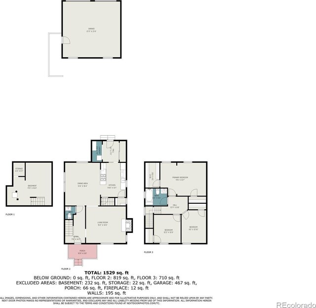 131 Fox St, Denver, CO 80223 - view of floor plan / room layout